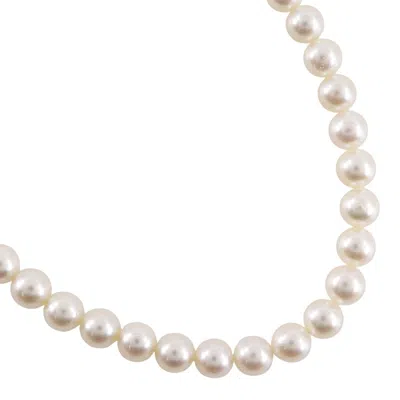 Tasaki Pearl Silver Necklace In Brown