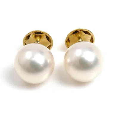 Tasaki Refined Rebellion Au750 Pearl Earrings In Brown