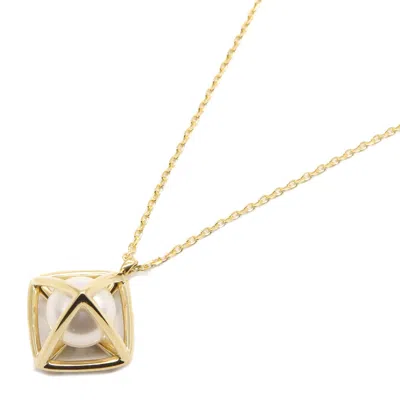 Tasaki Refined Rebellion Neo Au750 Pearl Necklace In Gold