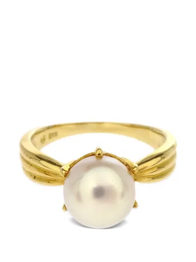 Pre-owned Tasaki Vintage Pearl Ring In Gold