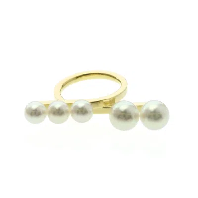 Pre-owned Tasaki Yellow (18k) Band Ring () In Gold