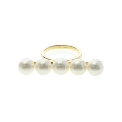 Pre-owned Tasaki Yellow (18k) Band Ring () In Gold