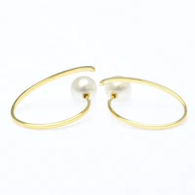 Pre-owned Tasaki Yellow (18k) Hoop Earrings () In Gold