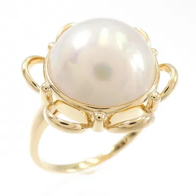 Pre-owned Tasaki Yellow Gold (18k) Band Ring ()