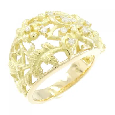 Pre-owned Tasaki Yellow Gold (18k) Band Ring ()