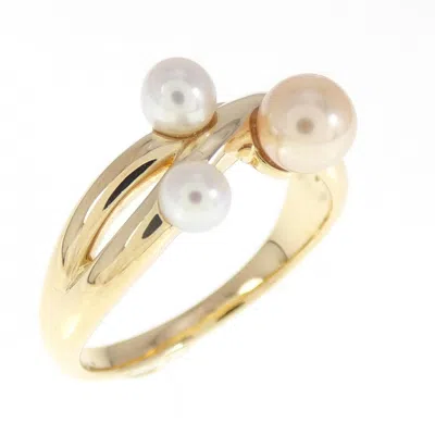 Pre-owned Tasaki Yellow Gold (18k) Band Ring ()