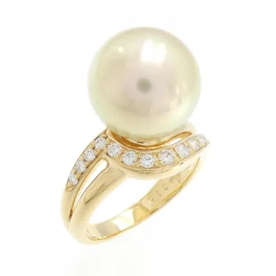 Pre-owned Tasaki Yellow Gold (18k) Band Ring ()