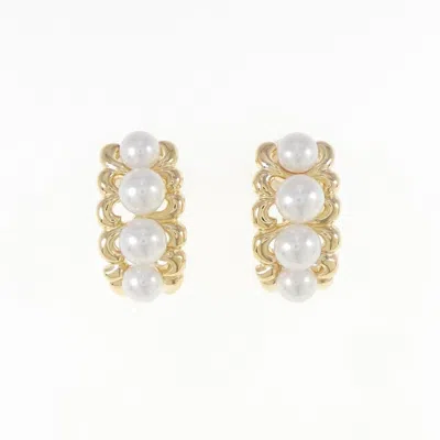 Pre-owned Tasaki Yellow Gold (18k) Clip Earrings () In Multi