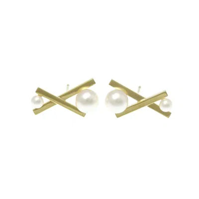 Pre-owned Tasaki Yellow Gold (18k) Stud Earrings () In Multi