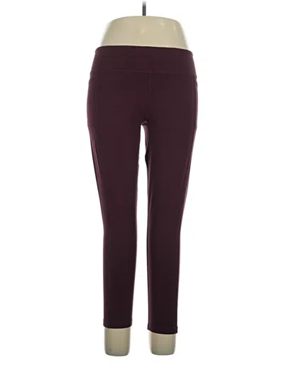 Pre-owned Tasc Active Pants In Burgundy