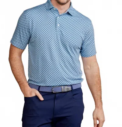 Tasc Cloud Polo Shirt In Skylight Heather Windmill In Multi
