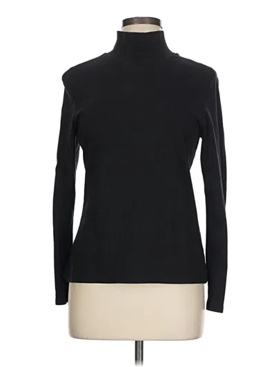 Pre-owned Tasc Long Sleeve Top Black Turtleneck Tops