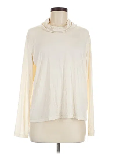 Pre-owned Tasc Long Sleeve Top Ivory Cowl Neck Tops