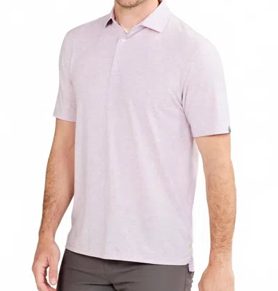 Tasc Men's Golf Polo Top In Lilac Heather In Neutral