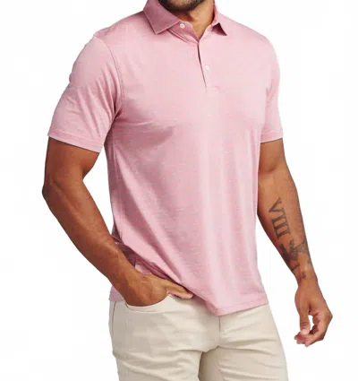Tasc Men's Golf Polo Top In Punch Heather In Pink