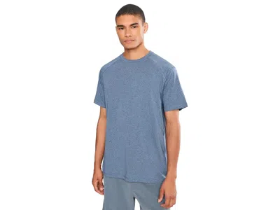 Tasc Performance Carrollton Fitness T-shirt Men's Clothing Admiral Jaspe: Lg, Cotton/spandex In Blue