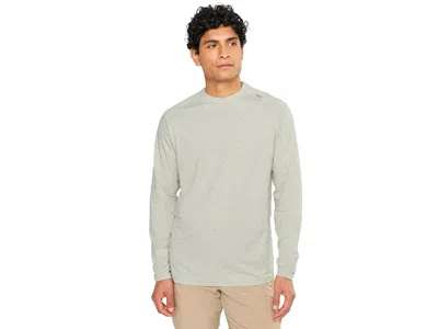 Tasc Performance Carrollton Long Sleeve Fitness T-shirt Men's Long Sleeve Pullover Agave Heather: Md, Cotton/lycra/ra In Gray