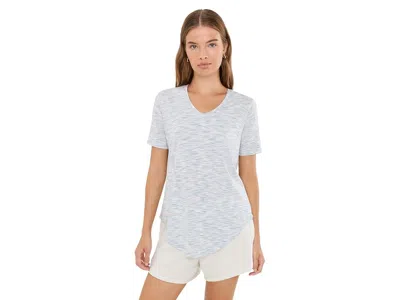 Tasc Performance Longline T-shirts Women's T Shirt Horizon Space Dye: Xs, Cotton/rayon In Gray