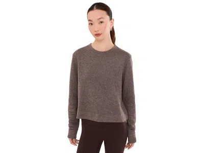 Tasc Performance Sedona Quilt Pullover Sweatshirt Women's Sweatshirt Mocha Heather: Md, Cotton/polyester/viscose In Brown