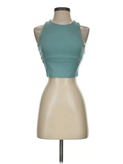 Pre-owned Tasc Tank Top Teal Halter Neckline Tops