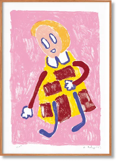 Taschen André Butzer. Screen Print ‘untitled Ii', 2022 In Burgundy