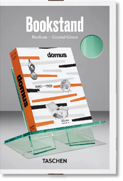 Taschen Bookstand. Medium. Crystal Green In Brown
