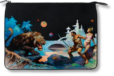 Taschen Pouch. Frank Frazetta In Brown