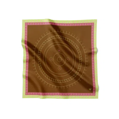 Tash And Ley Women's Brown 70 Circles Scarf