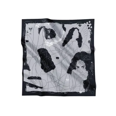 Tash And Ley Women's Grey 90 Look For Me Scarf In Gray