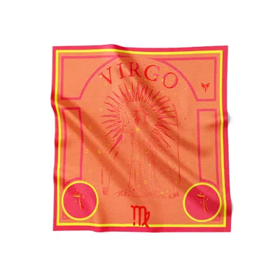 Tash And Ley Women's Pink 70 Virgo Scarf In Orange