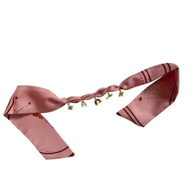 Tash And Ley Women's Pink Jane Silk Charm Necklace
