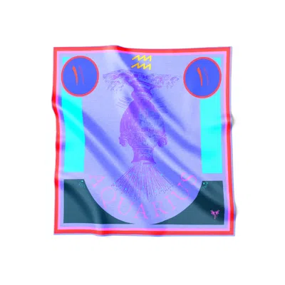 Tash And Ley Women's Purple 70 Aquarius Scarf In Blue