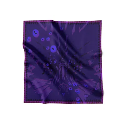 Tash And Ley Women's Purple 90 Lionfish Scarf