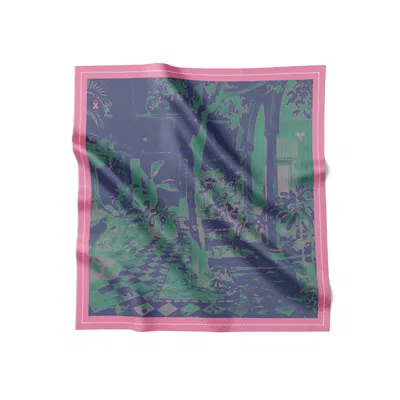 Tash And Ley Women's Purple 90 Scarf The Patio In Multi