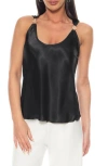 Tash And Sophie Chain Strap Satin Top