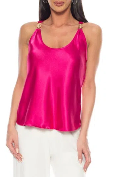 Tash And Sophie Chain Strap Satin Top