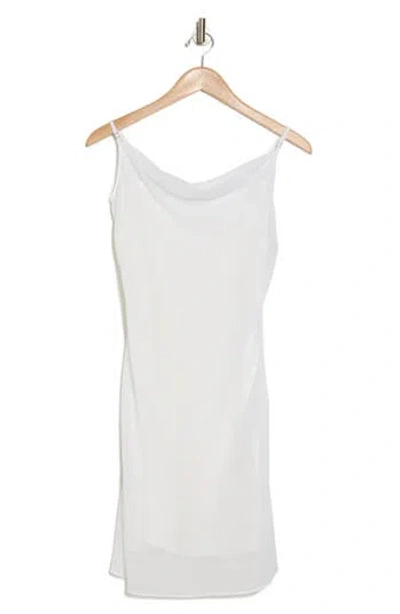 Tash And Sophie Chiffon Cocktail Minidress In Ivory