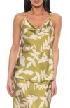 Tash And Sophie Floral Chain Strap Satin Top