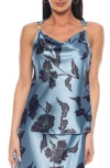 Tash And Sophie Floral Chain Strap Satin Top