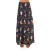 Tash And Sophie Floral Satin Maxi Skirt In Multi