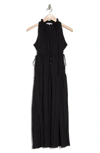 Tash And Sophie Ity Halter Tiered Maxi Dress In Black