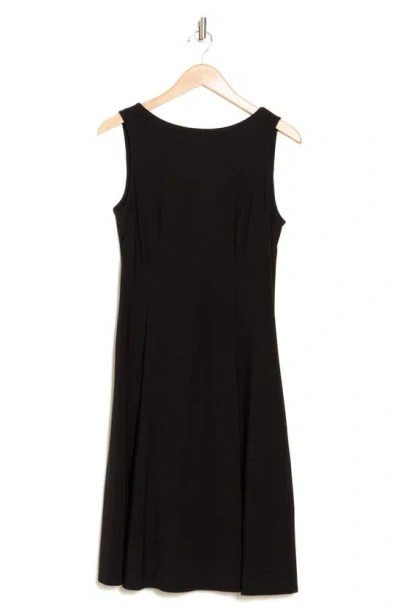 Tash And Sophie Jersey Fit & Flare Minidress In Black