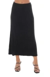 Tash And Sophie Pleated Sweater Skirt In Black