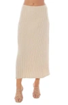 Tash And Sophie Pleated Sweater Skirt In White