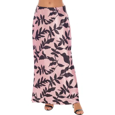 Tash And Sophie Printed Bias Cut Satin Maxi Skirt
