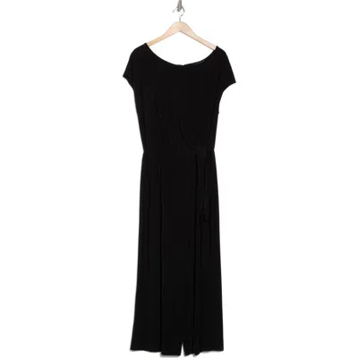 Tash And Sophie Side Tie Jumpsuit In Black