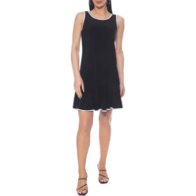 Tash And Sophie Sleeveless A-line Dress In Black