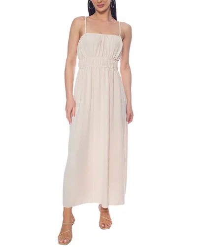 Tash + Sophie Airflow Elastic Waist Maxi Dress In White
