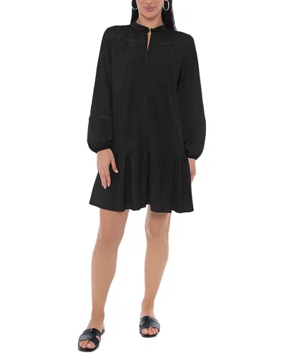 Tash + Sophie Front Flounce Dress In Black