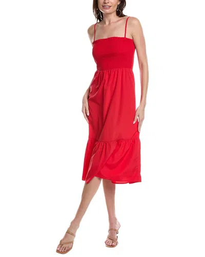 Tash + Sophie Midi Dress In Red